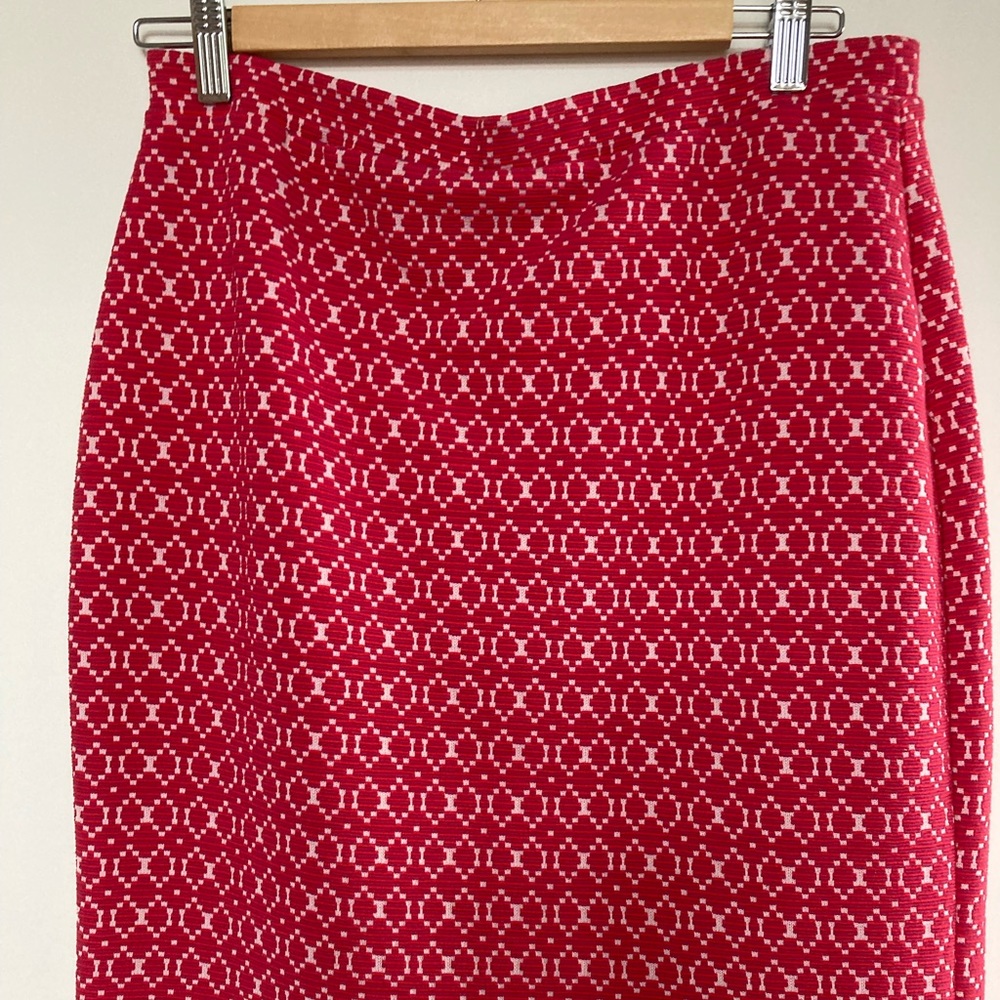 women’s leota red and white skirt